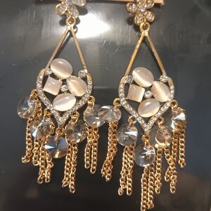 Alle Alle Gold and Silver Dangle Earrings